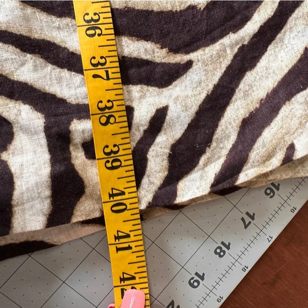 Lauren Ralph Lauren NWT SZ2P Zebra Print Wide Leg Pant Drawstring Bone chocolate - Picture 14 of 14